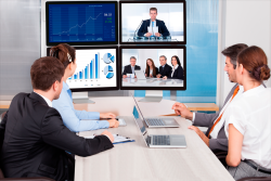 A group of people participating in a meeting